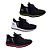 Kit 3 Pares Tênis Esportivo Academia Runway Running Feminino - Preto/Rosa E Branco/Preto E Preto/Verde - Imagem 1