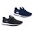 Kit 2 Pares De Tênis Caminhada Corrida Academia Runway Soft Masculino - Preto E Marinho - Imagem 1