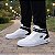 Kit 2 Pares De Tênis Estilo Retrô Sneaker Runway Masculino - Branco/Preto E Branco/Preto - Imagem 2