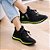 Tênis Esportivo Academia Caminhada Runway Running Feminino - Preto/Verde - Imagem 1