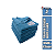 Kit 5 Toalhas De Secagem 40X60cm Azul 435gsm Lincoln - Imagem 1