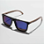 Óculos de Sol Clássico Retangular Calcutá - Azul Espelhado - Bambu - Imagem 1