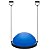 Meia Bola Bosu Com Elastico Ginastica Alongamento Pilates Fisioterapia Reabilitaçao Academia Step Fitness Exercicio - Imagem 1