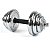 Halter Peso Ajustavel 20kg Anilhas Cromado Academia Musculaçao Cross Treino Exercicio Fortalecimento - Imagem 5