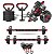 Halter Ajustavel 40Kg kettlebell Dumbell Academia Anilha Musculaçao 6 Em 1 Fitness Treino Fit Fitness - Imagem 1