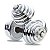 Halter Peso 30kg Ajustavel Anilhas Cromado Academia Musculaçao Cross Treino Exercicio Biceps Triceps - Imagem 3