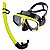 Mascara de Mergulho com Snorkel Oculos Tubo Respiraçao Piscina Nataçao Praia Mar Faixa Ajustavel Esporte Lazer Diversao - Imagem 1