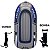 Bote Barco Inflavel Grande 4 Pessoas Reforçado Remo Inflador Praia Passeio Iate Lancha Pesca Verao Jetski Mar Rio - Imagem 7