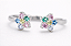 Anel Flor Rainbow Prata 925 - Imagem 2