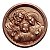Medalha Sagrada Familia Bronze com Dourado - Imagem 2