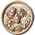Medalha Sagrada Familia Ouro Palido - Imagem 2