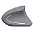 Mouse Sem Fio Recarregavel 2.4 Ghz Vertical Ergonomico Ortopedico Power Fit 1600 Dpi Cinza Usb - Pm300 - Imagem 3