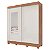 Roupeiro Panan Ilheus 100  Mdf 2pts 3 Gvs C/ Espelho - 40010091-0172 - PC / 4 - Imagem 1