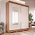 Roupeiro Panan Ilheus 100  Mdf 2pts 3 Gvs C/ Espelho - 40010091-0172 - PC / 4 - Imagem 5