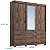 Roupeiro Panan Luiza 100  Mdf 3pts 7 Gvs - 40010055-0126 - PC / 4 - Imagem 2