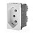 Tomada 2p+t 10a 250v B. Parafuso 1m Branca 615040bc - Imagem 1
