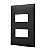 Placa 2 Postos Separados 4x2 Preta 618506pt - Imagem 1