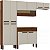 Cozinha Kits Parana Nala C/ Balcao E Tampo - 2936 - PC / 3 - Imagem 1