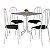 Conj. Mesa Fabone Malaga Quadrada 70x70 C Alicante - 2309 - PC / 3 - Imagem 1