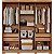 Roupeiro Panan Buzios 100  Mdf 3pts 4 Gvs - 40010129-0172 - PC / 4 - Imagem 5