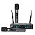Microfone Pro Uhf S/fio Duplo De Mao Saclarity-ii - Imagem 1