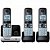 Telefone Sem Fio Com Base e 2 Ramais Panasonic KX-TG6713LBB Preto - Imagem 1