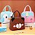 Bolsa Térmica Infantil Lancheira Escolar Marmita C/ Alça Estampas Animais Fofos 3D. - Imagem 4