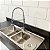 Cuba Dupla Pro Aço Inox 304 com Lixeira e Torneira Vision Cromada - Imagem 6