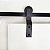 Porta Branca 1 m + Kit de Correr 2 m + Puxador Flat 50 cm Preto - Imagem 2