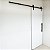 Porta Branca 100 cm + Kit de Correr Aluminum 2 m + Puxador Flat 50 cm Preto - Imagem 1
