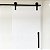 Porta Branca 100 cm + Kit de Correr Aluminum 2 m + Puxador Flat 50 cm Preto - Imagem 4