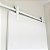 Porta Branca 100 cm + Kit de Correr Aluminum 2 m + Puxador Flat 50 cm Branco - Imagem 2