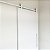 Porta Branca 100 cm + Kit de Correr Aluminum 2 m + Puxador Flat 50 cm Branco - Imagem 3