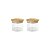 Kit 2 Potes Herméticos de Vidro com Tampa de Bambu 450ml - Imagem 1