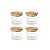 Kit 4 Potes Herméticos de Vidro com Tampa de Bambu 450ml - Imagem 1