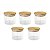 Kit 5 Potes Herméticos de Vidro com Tampa de Bambu 450ml - Imagem 1