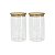 Kit 2 Potes Herméticos de Vidro com Tampa de Bambu 1000ml - Imagem 1