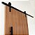 Porta Carvalho 100 cm + Kit de Correr Aluminum 2 m + Puxador Flat Aluminum 1 m Preto - Imagem 6