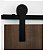 Porta Imbuia 100 cm + Kit de Correr Aluminum 2 m + Puxador Flat Aluminum 1 m Preto - Imagem 3