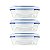 Kit 3 Potes Herméticos Marmita de Vidro 640ml - Imagem 1