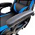 Cadeira Escritório Gamer Estofada Couro Sintético Azul - Imagem 3