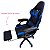 Cadeira Escritório Gamer Estofada Couro Sintético Azul - Imagem 7