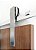 Porta Madeira Carvalho 90cm + Kit De Correr 2m + Puxador Flat Aluminum 1m Polido - Imagem 3