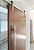 Porta Madeira Carvalho 90cm + Kit De Correr 2m + Puxador Flat Aluminum 1m Polido - Imagem 4