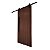 Porta Madeira Imbuia 90cm + Kit De Correr 2m + Puxador Flat Aluminum 1m Preto - Imagem 1