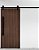 Porta Madeira Imbuia 90cm + Kit De Correr 2m + Puxador Flat Aluminum 1m Preto - Imagem 2