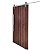 Porta Imbuia 100 cm + Kit de Correr Aluminum 2 m + Puxador Flat Aluminum 1 m Polido - Imagem 1
