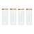 Kit 4 Potes Herméticos de Vidro com Tampa de Bambu 1500ml - Imagem 1