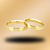PAR DE ALIANÇAS DE CASAMENTO, OURO 18K, FRISOS LATERAIS - Imagem 1