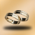 PAR DE ALIANÇAS DE CASAMENTO, OURO 18K, 3mm com zircônia - Imagem 1